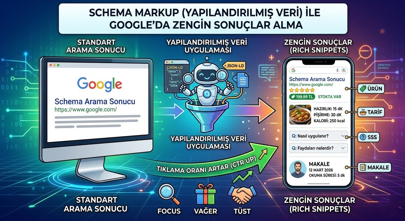 Schema Markup (Yapılandırılmış Veri) ile Google'da Zengin Sonuçlar Alma