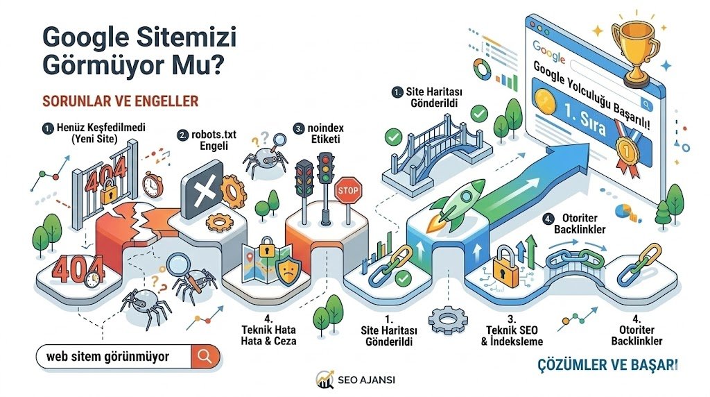 web sitem görünmüyor