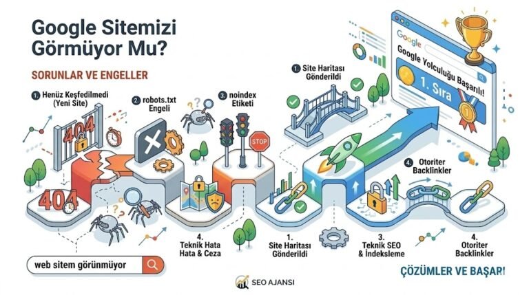 web sitem görünmüyor