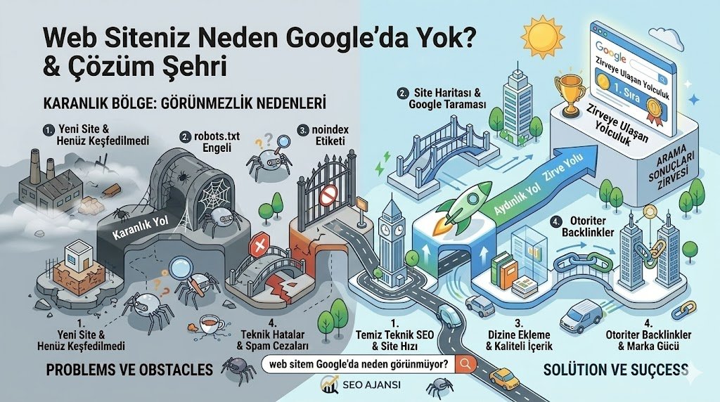 web sitem görünmüyor